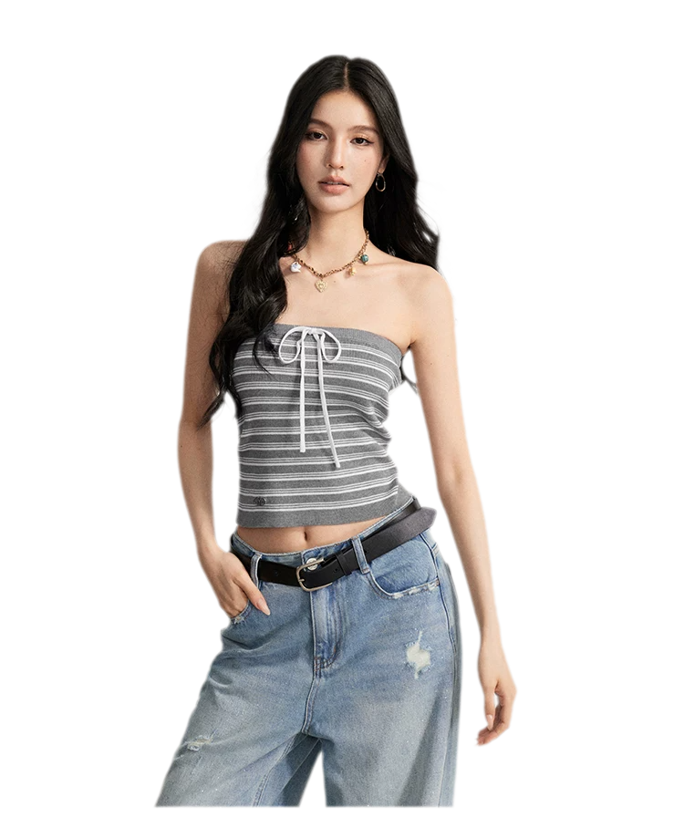 Striped Knit Bustier