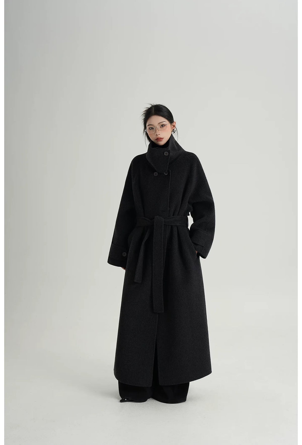 Hand-Sewn Longline Wool Coat