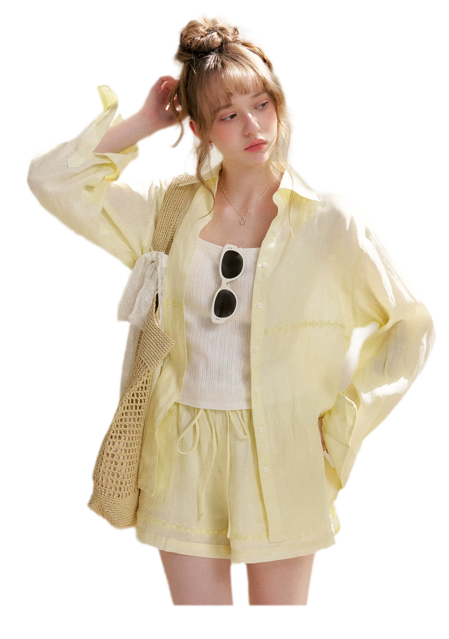 Tencel Linen Beaded Set