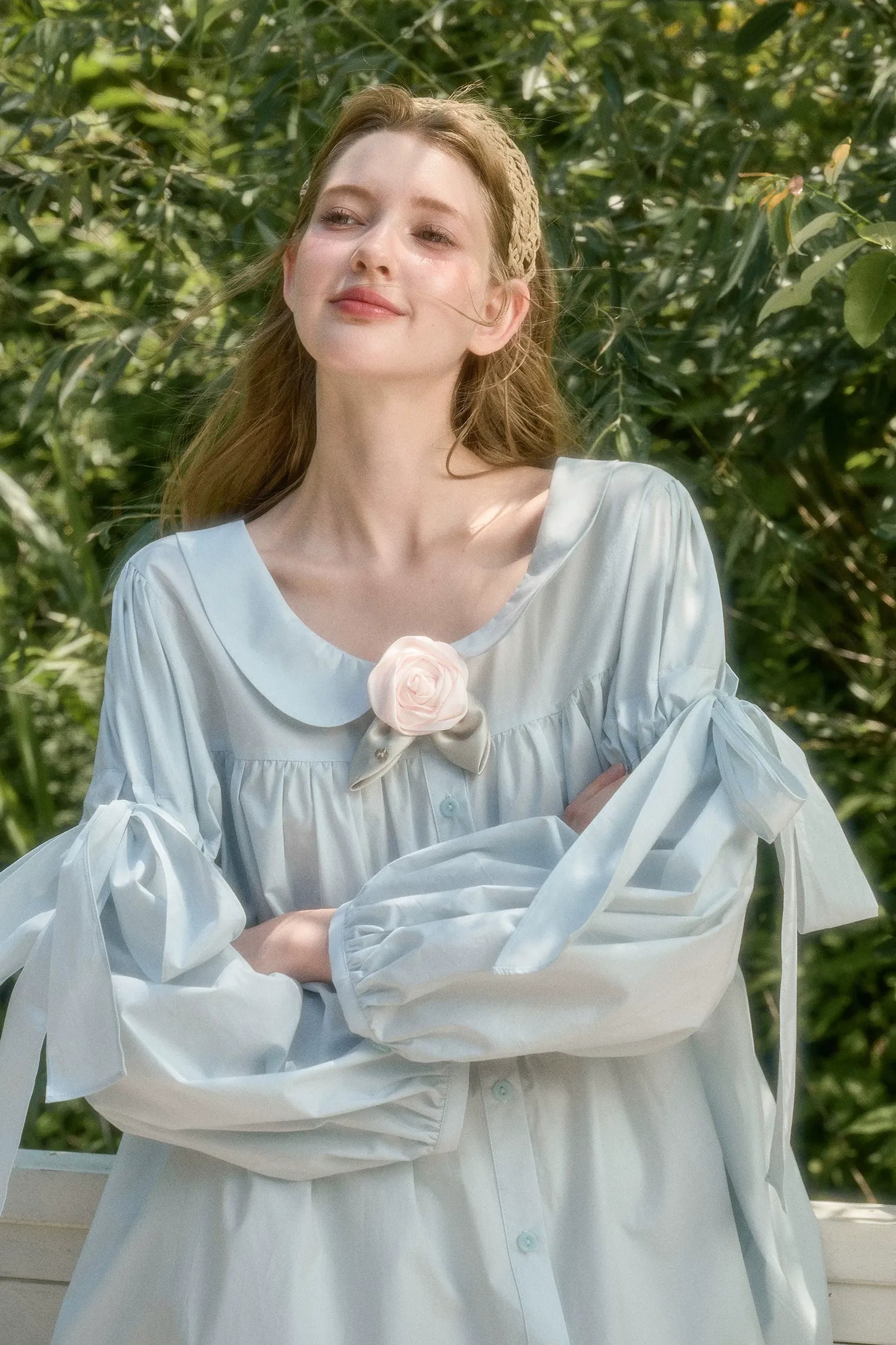 Cotton Lyocell Babydoll Shirt Dress