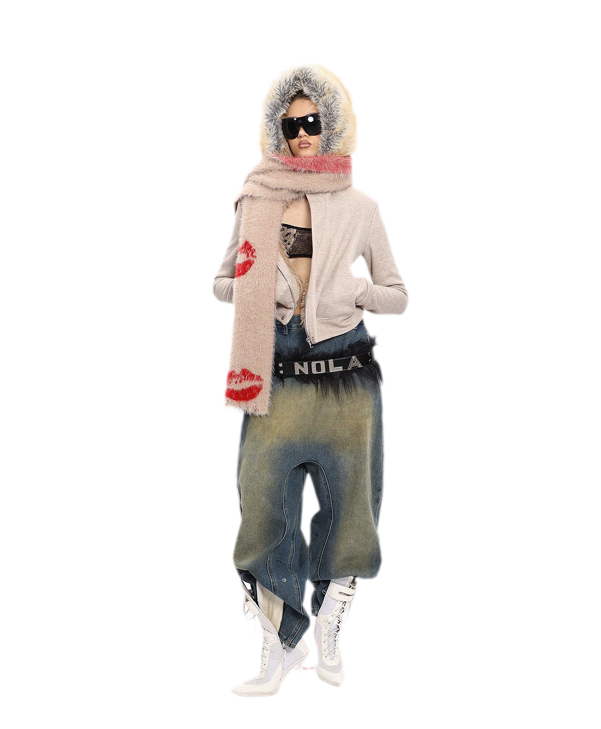 Hooded Plush Zip Set