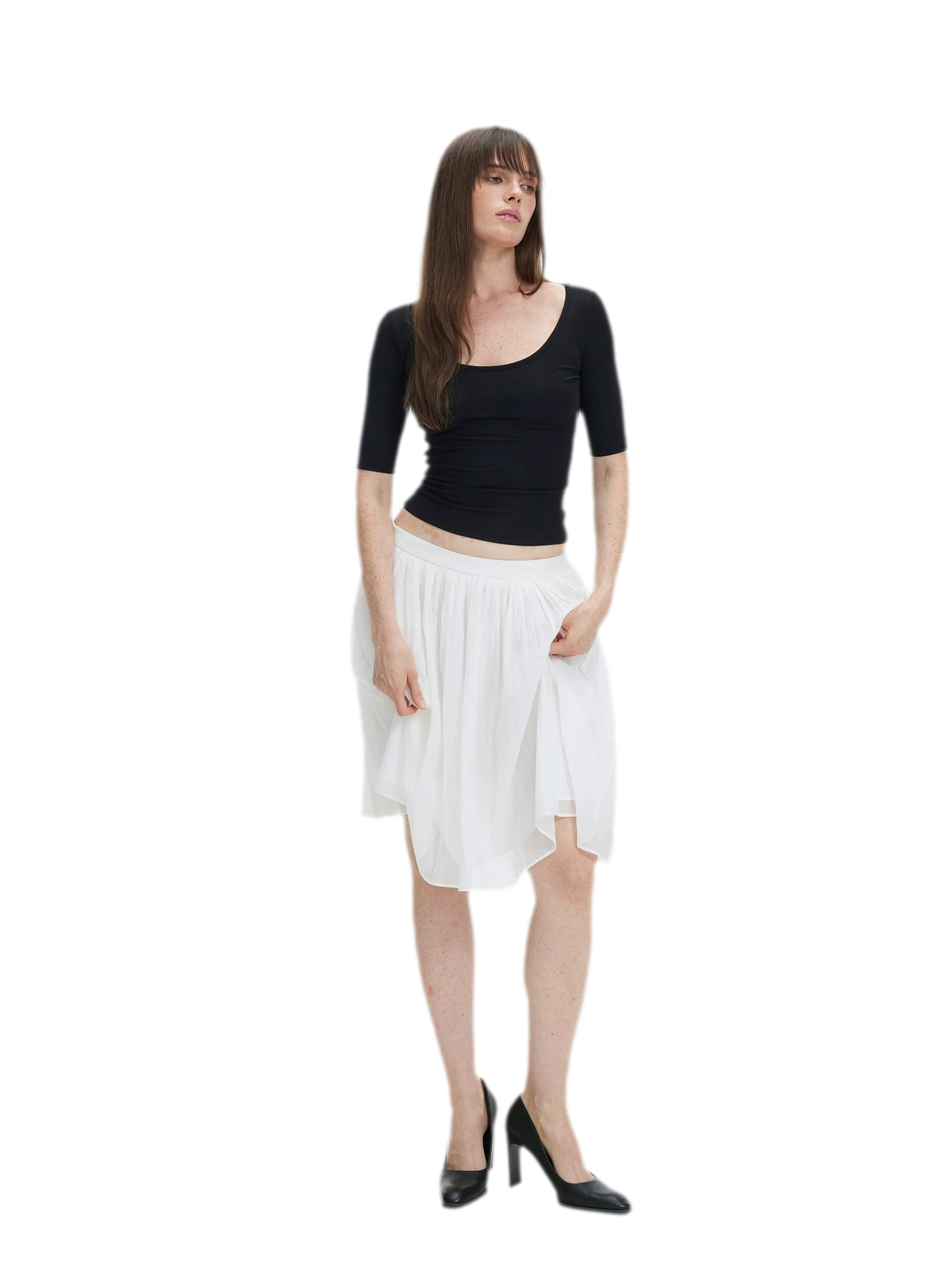 Soft U-Neck Slim-Fit T-Shirt