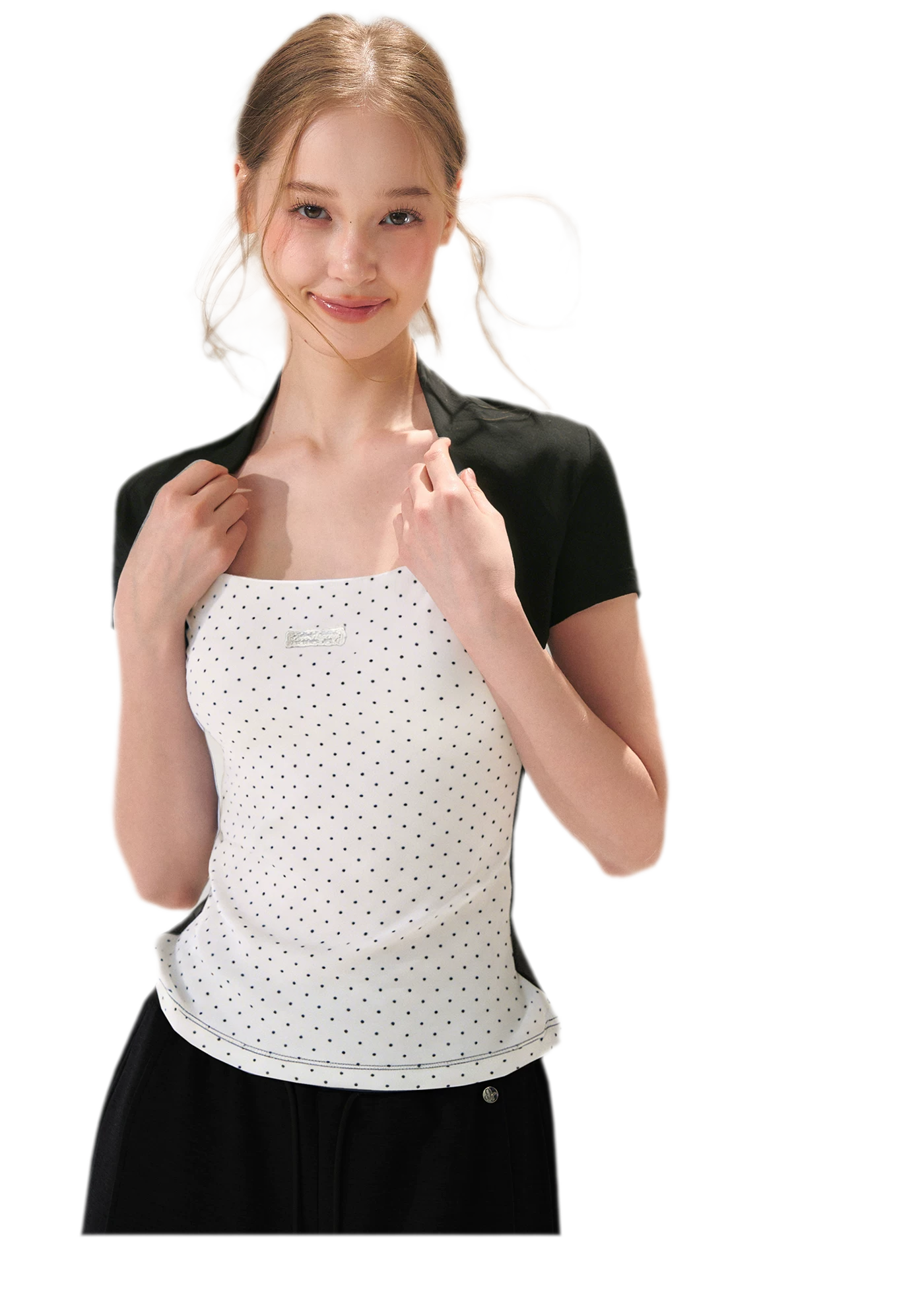 Colorblock Faux Two-Piece Tee