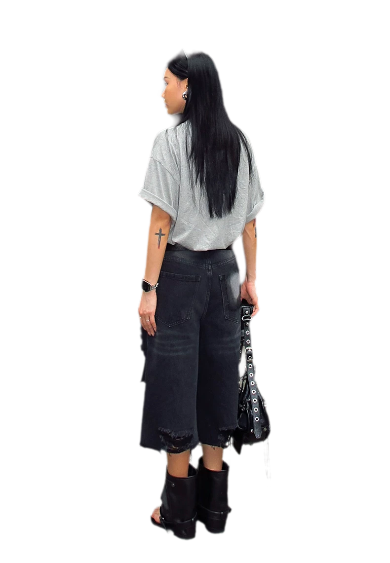 Cotton Rhinestone Graphic T-Shirt