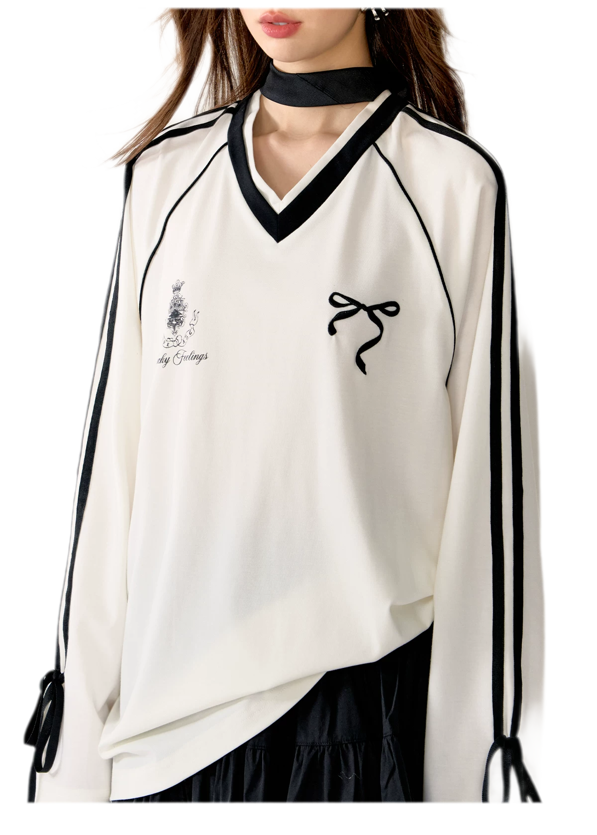 Blokette Jersey V-Neck Set