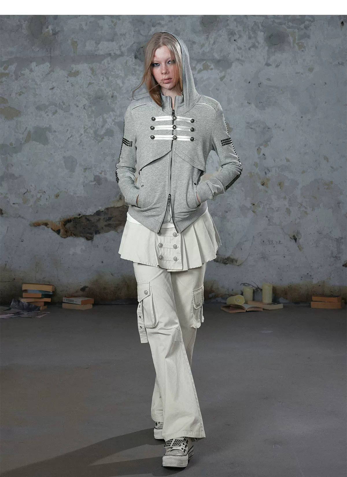 Metal Toggle Hooded Sweatshirt