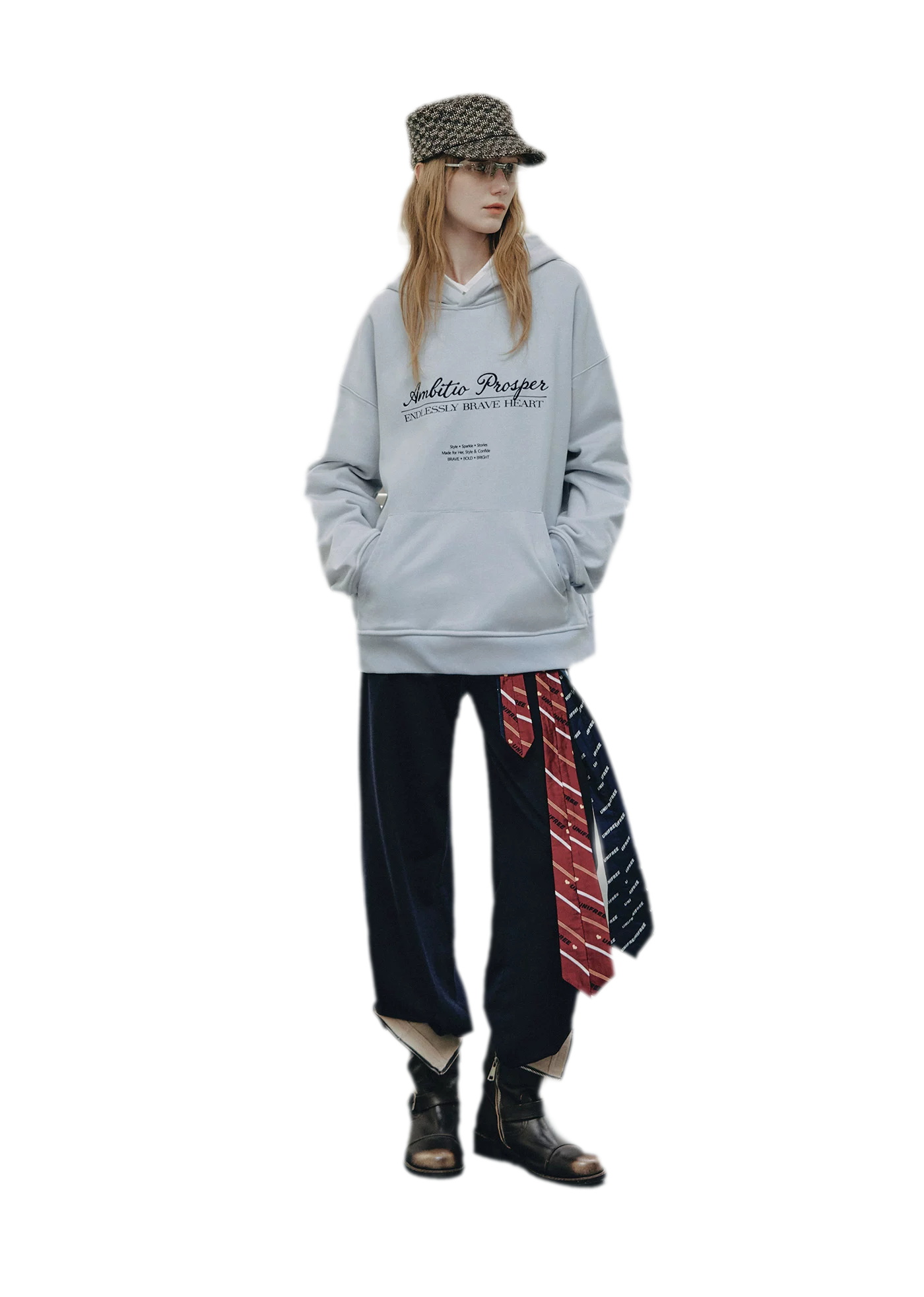 Embroidered Cotton Hooded Sweatshirt