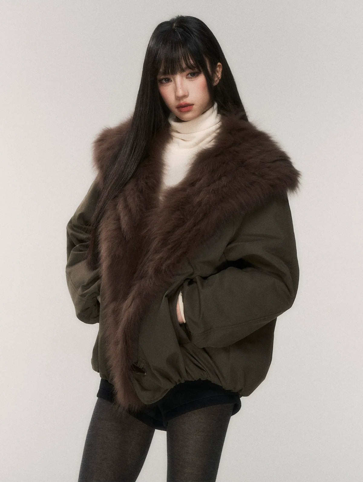 Goose Down Fox Fur Jacket