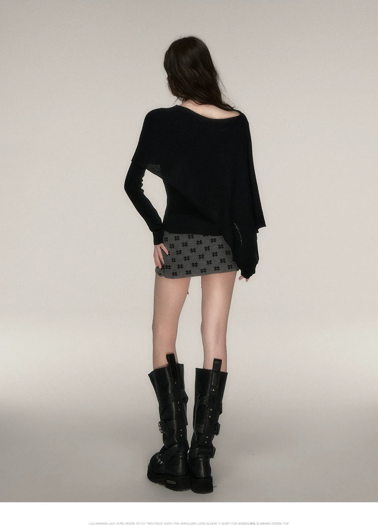 Stretch Shawl Cape Sweater