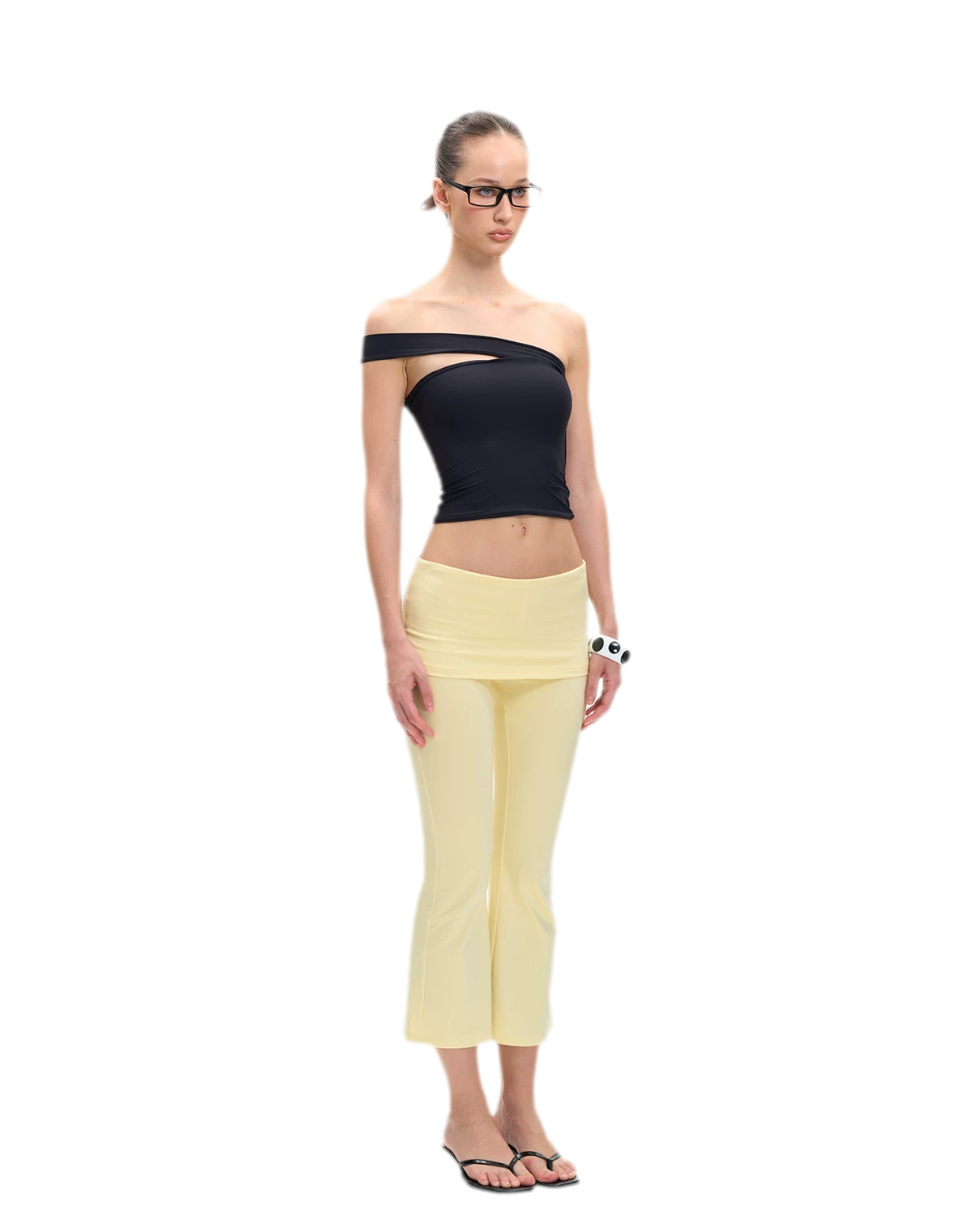 Capri Foldover Flare Pants