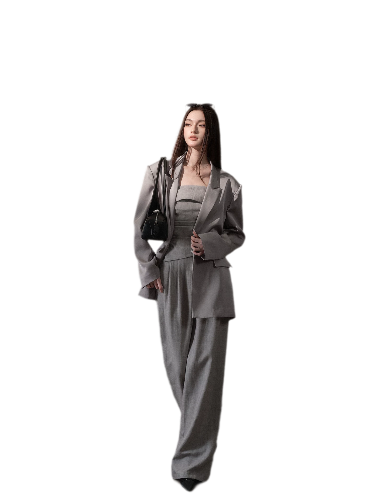 Satin Sash Relaxed Blazer