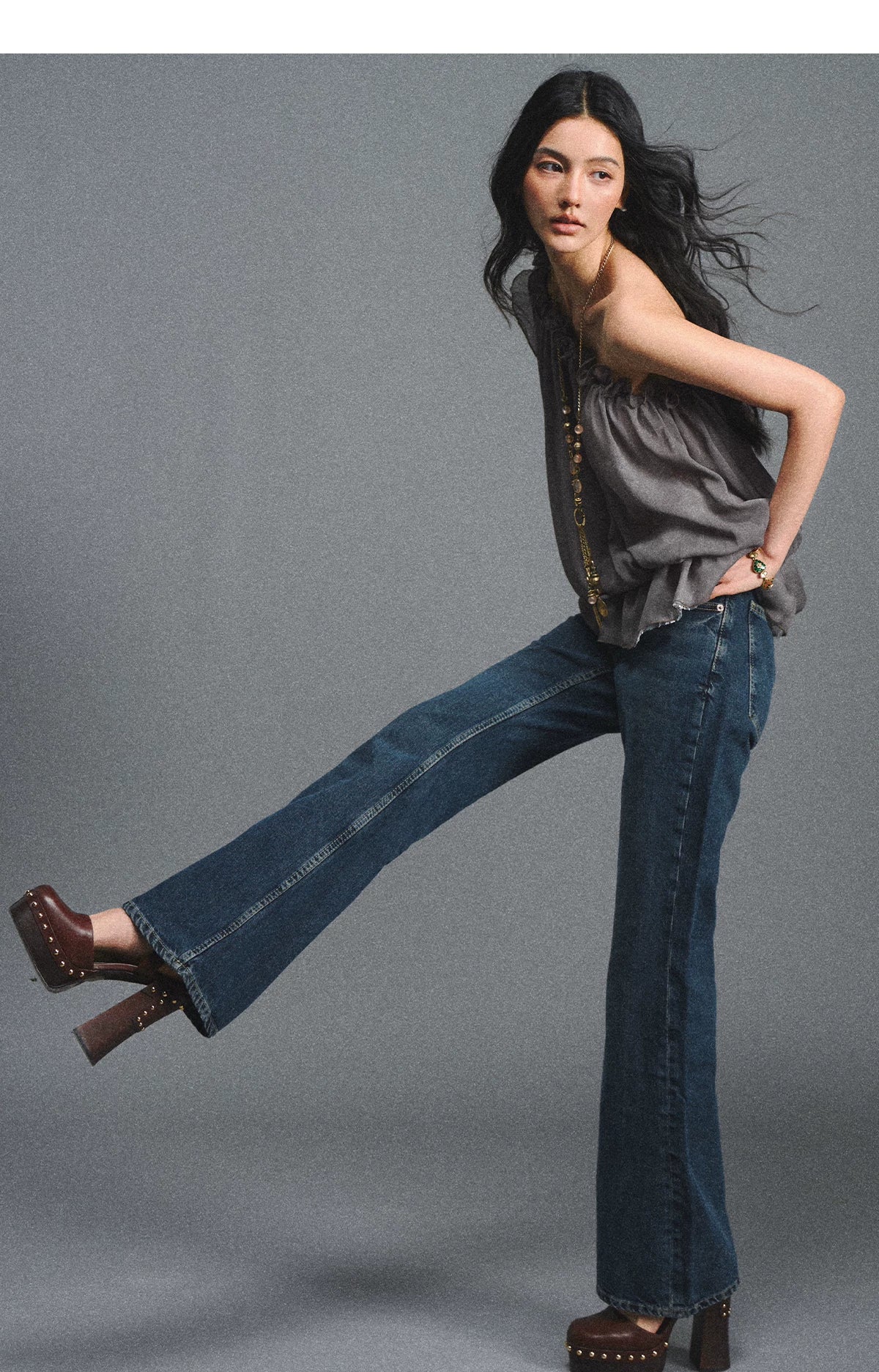 One-Shoulder Chiffon Blouse