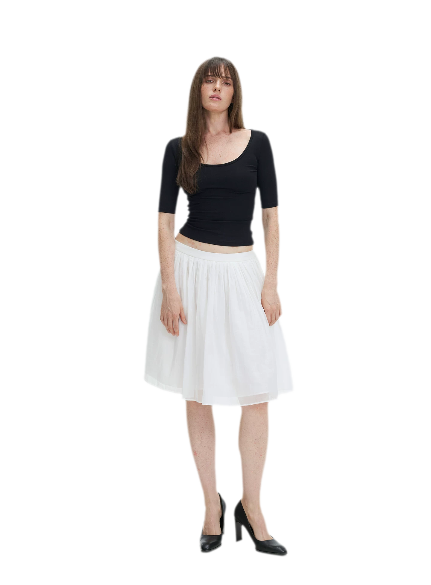 Soft U-Neck Slim-Fit T-Shirt