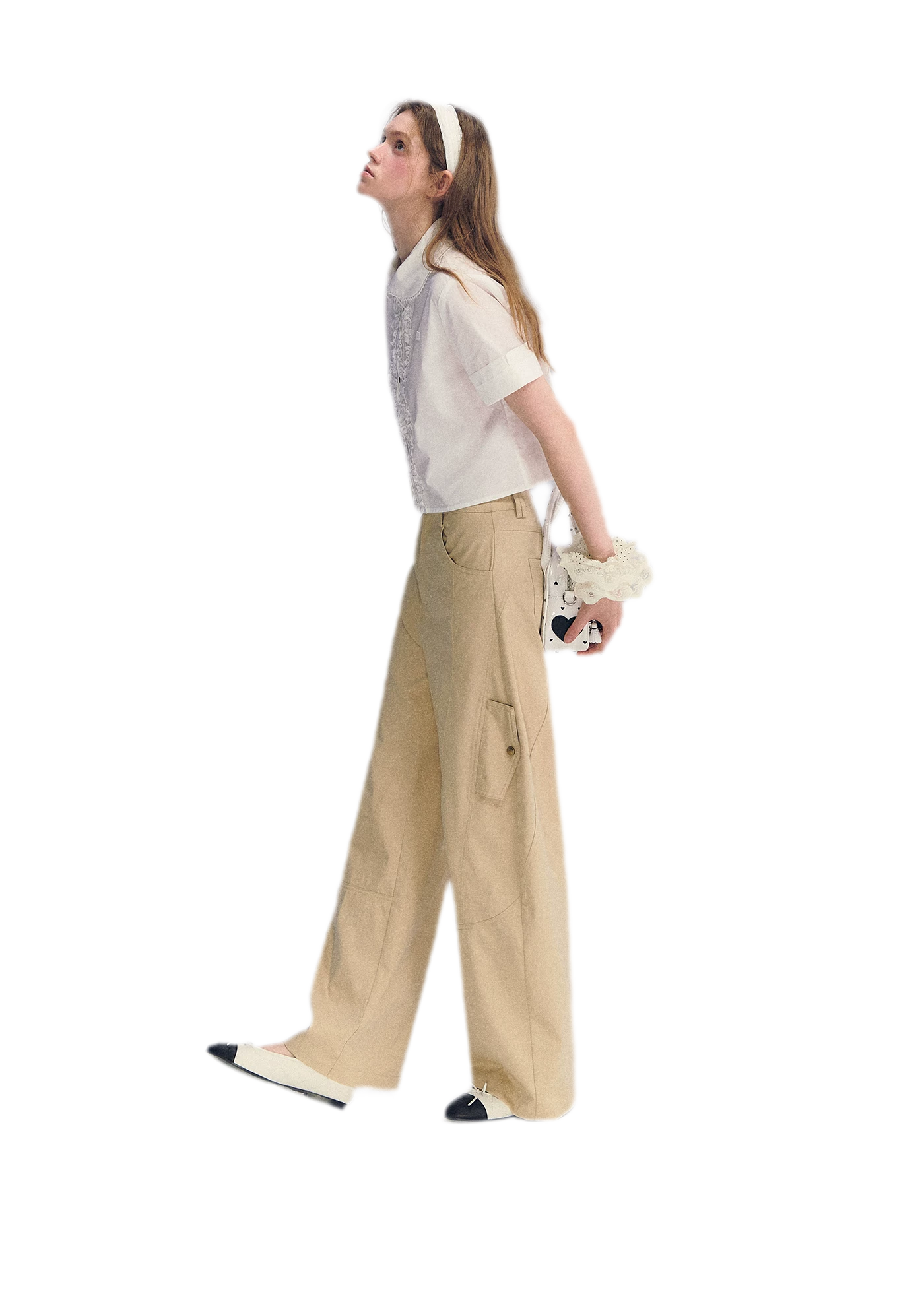 Deconstructed Curved Cargo Pants