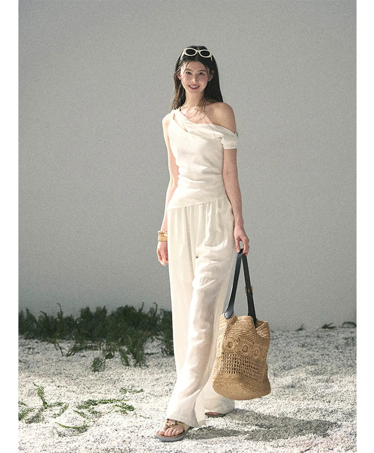 Textured Slouchy Wide-Leg Set