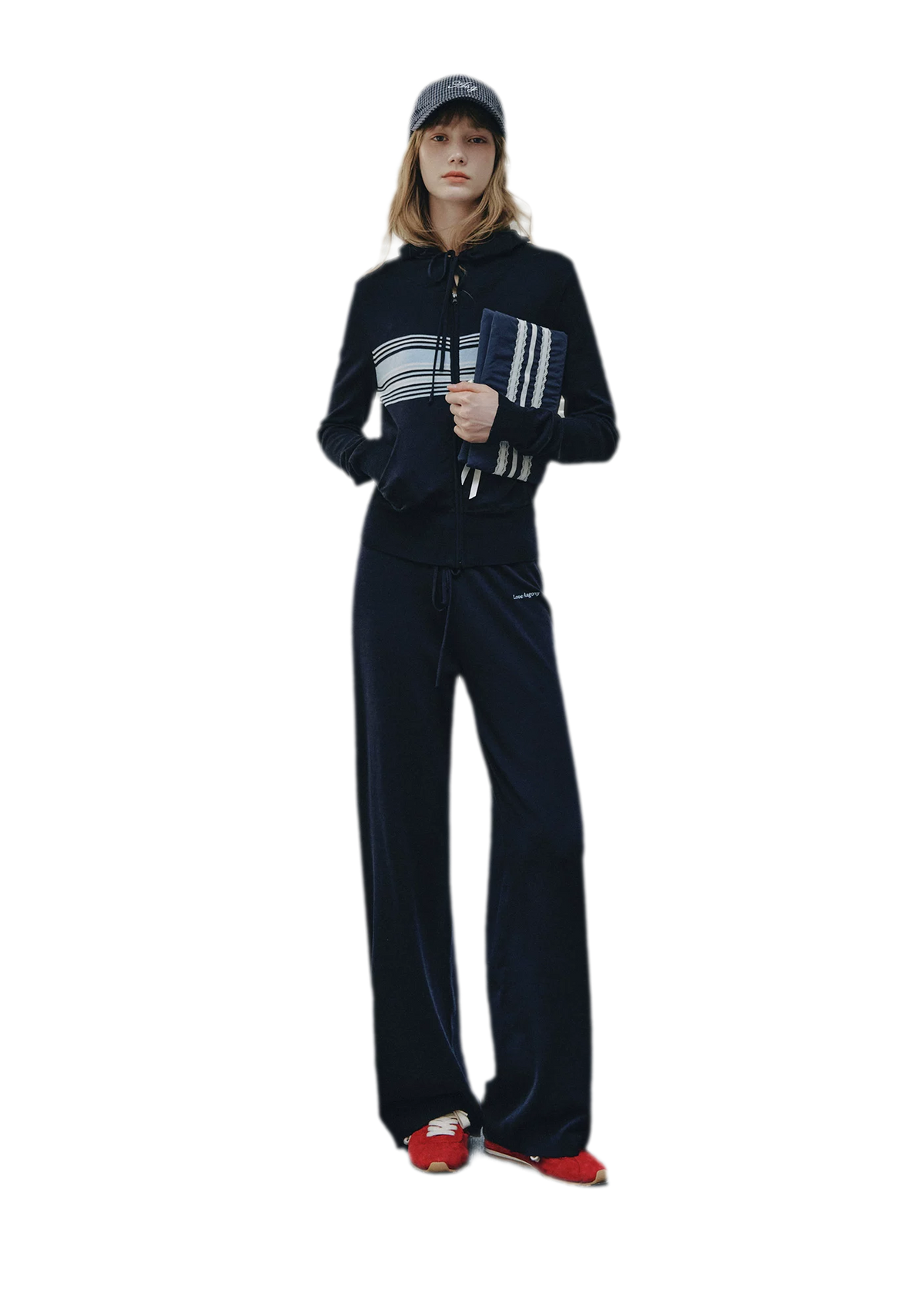 Striped Hooded Three-Piece Set