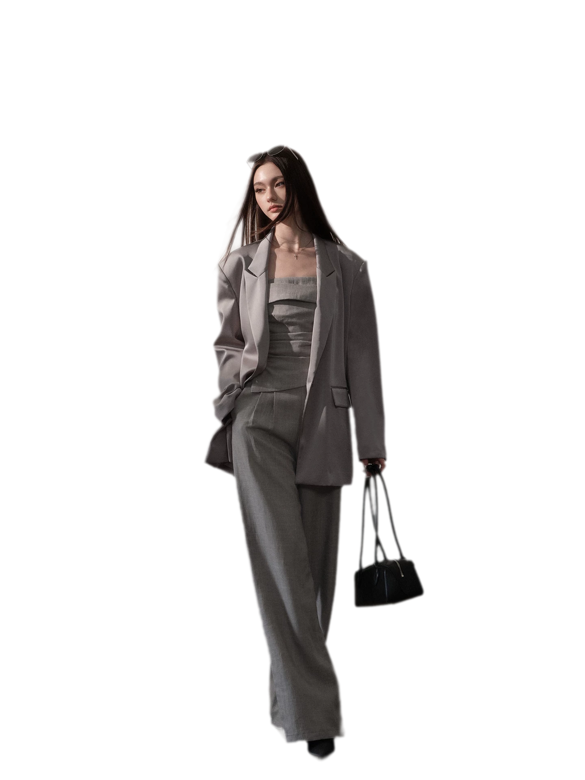 Satin Sash Relaxed Blazer