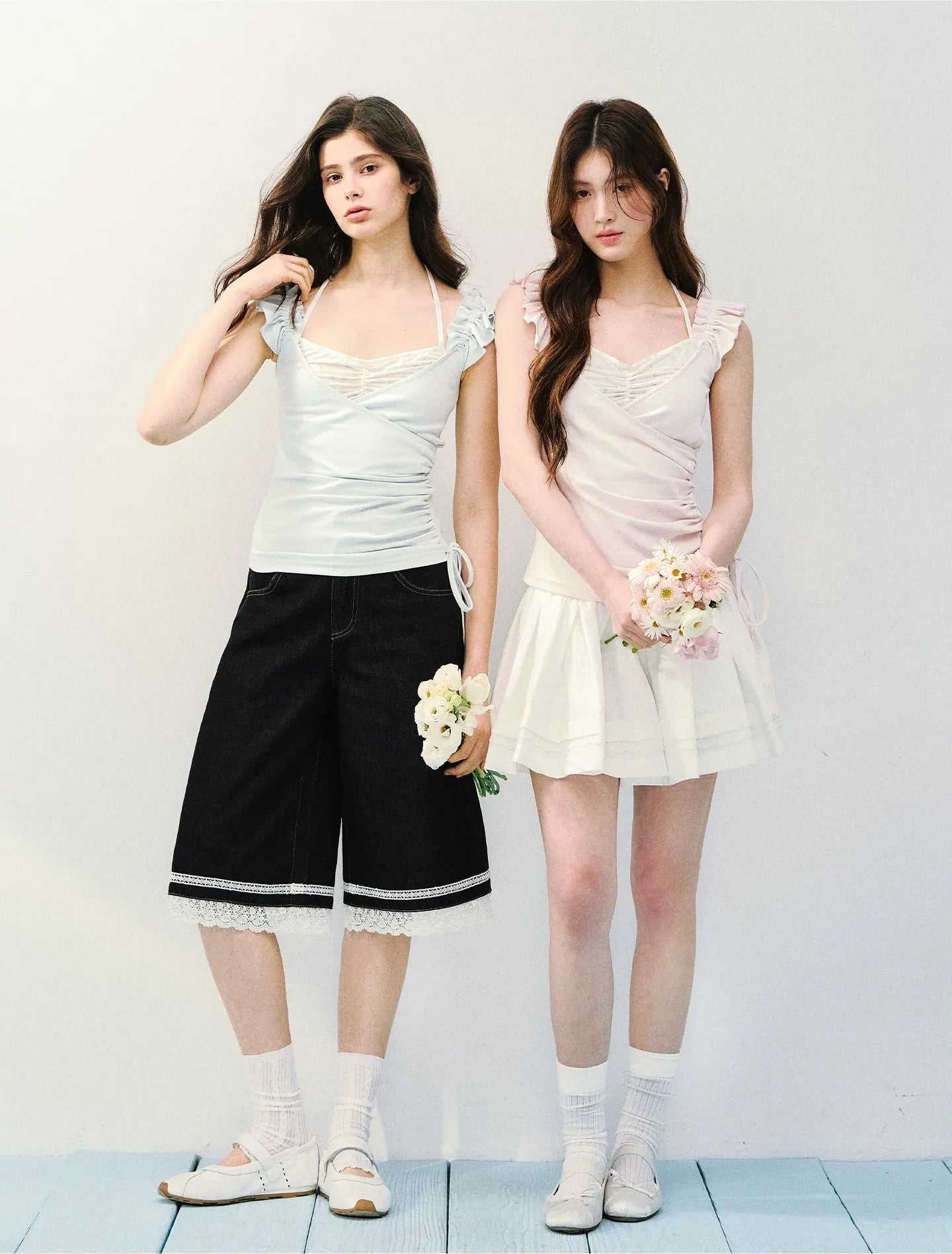 Two-in-One Ruffle Sleeve T-Shirt