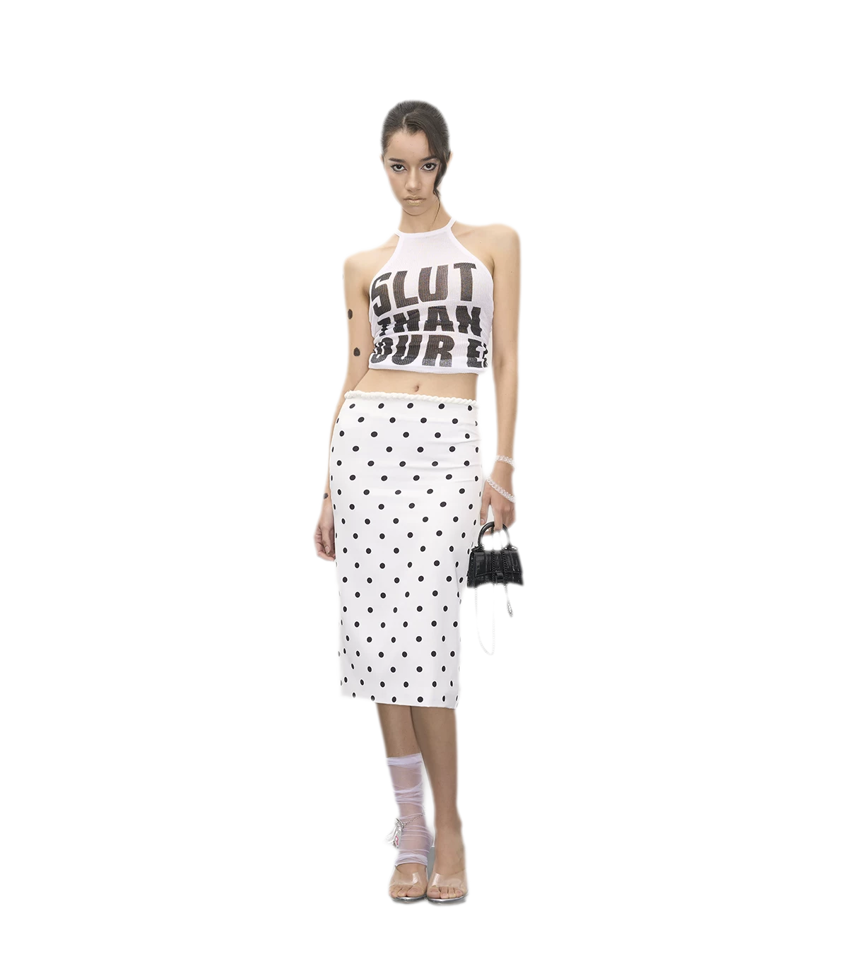 Letter Print Knit Dress