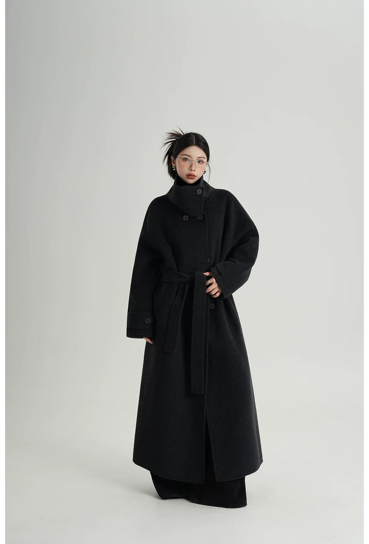Hand-Sewn Longline Wool Coat