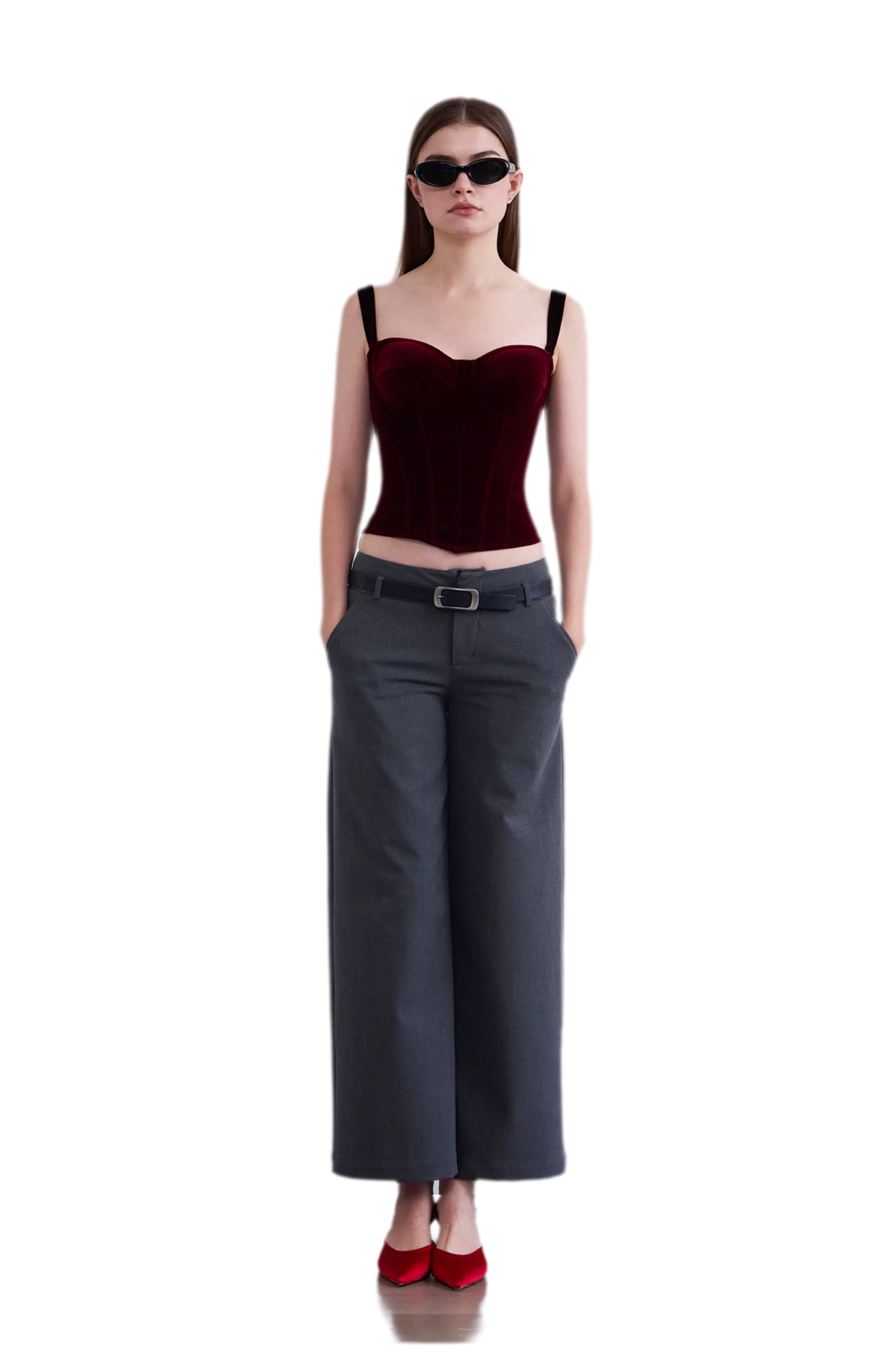 Velvet Boned Corset Top