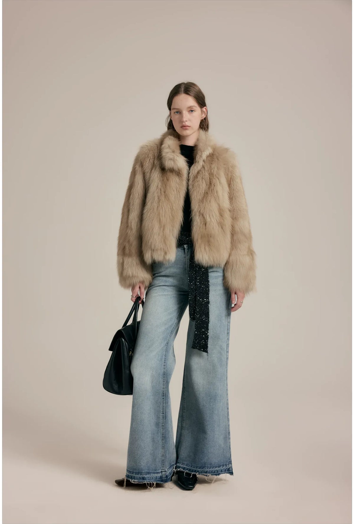 Gradient Fox Fur Jacket