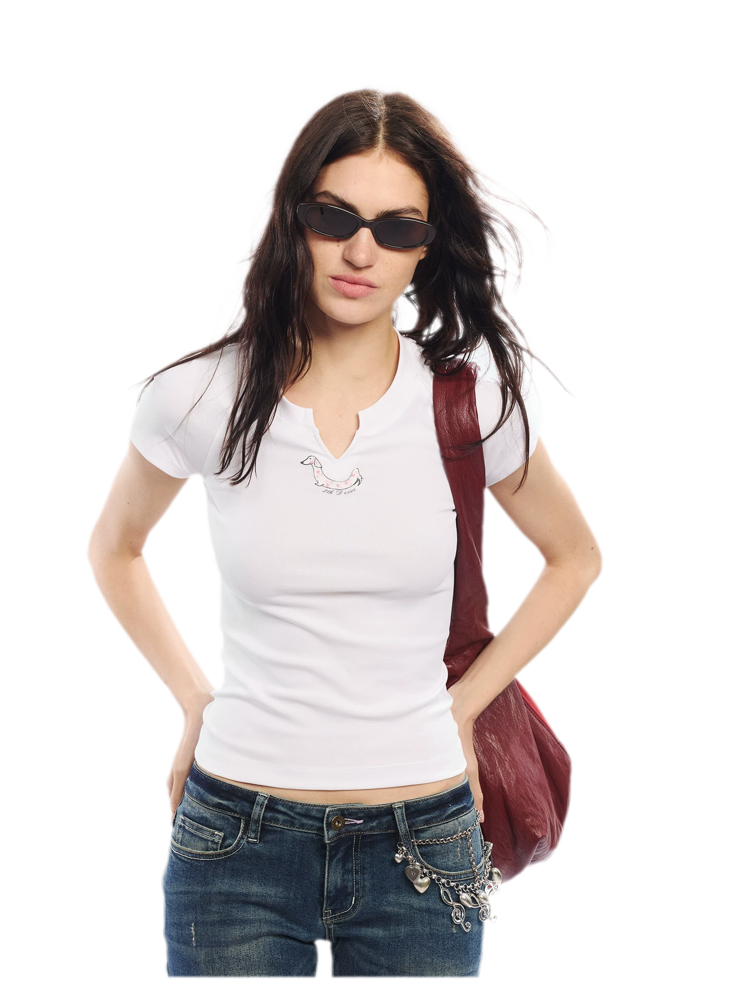 Summer V-neck Slim Fit T-shirt