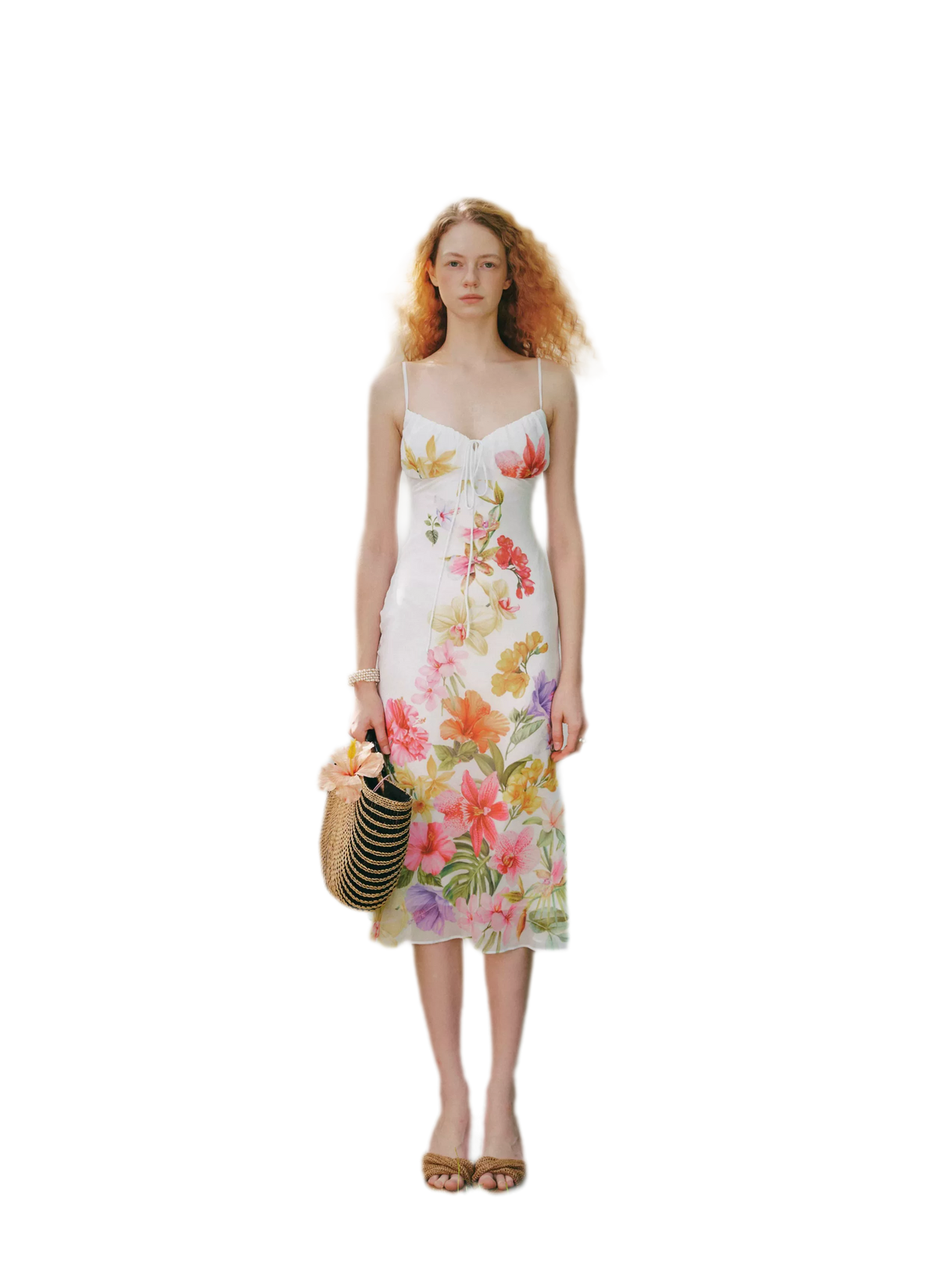 Hand-Painted Floral Camisole Dress