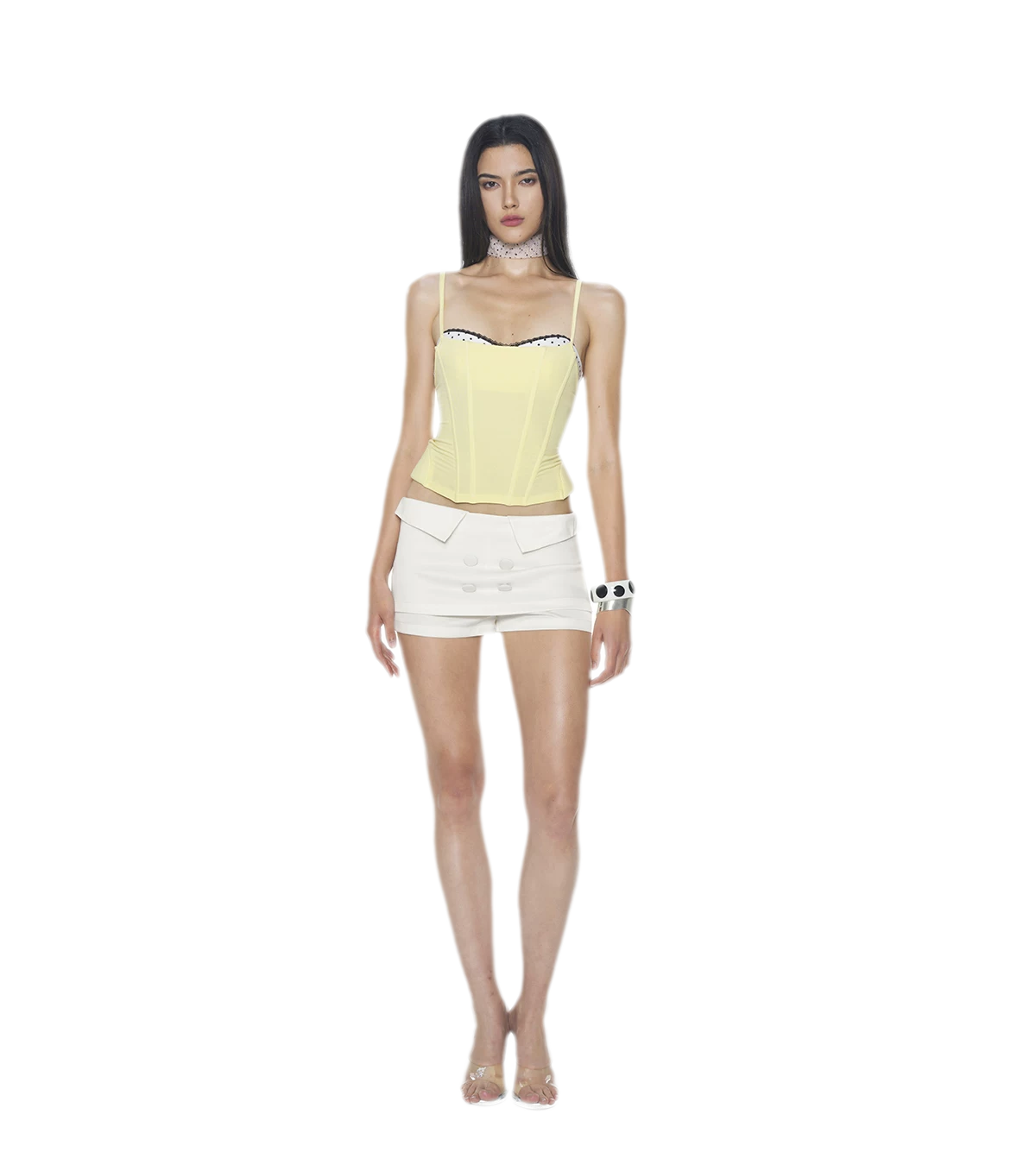 Lustrous Folded Skort Set