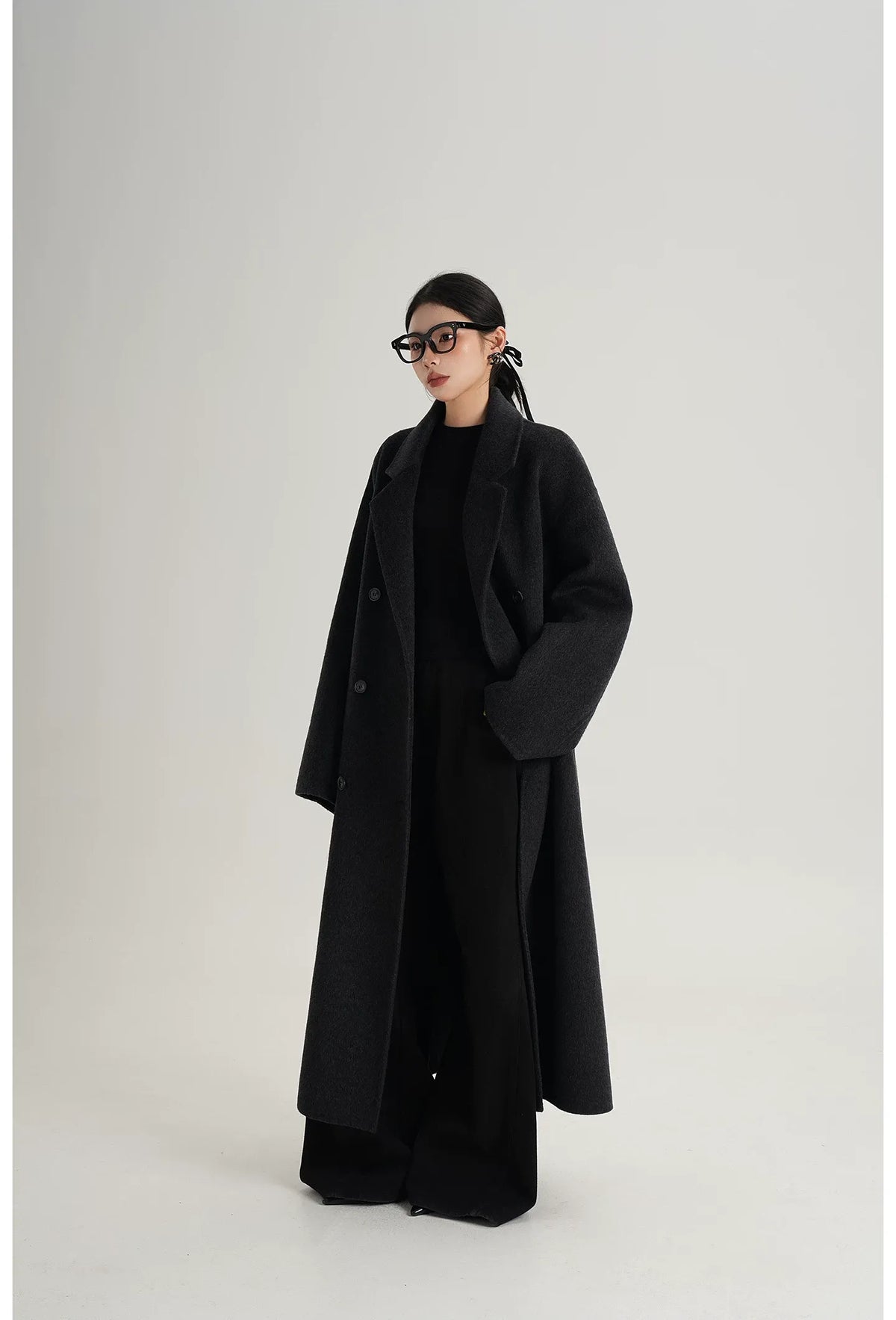 Fuzzy Wool Oversized Long Coat