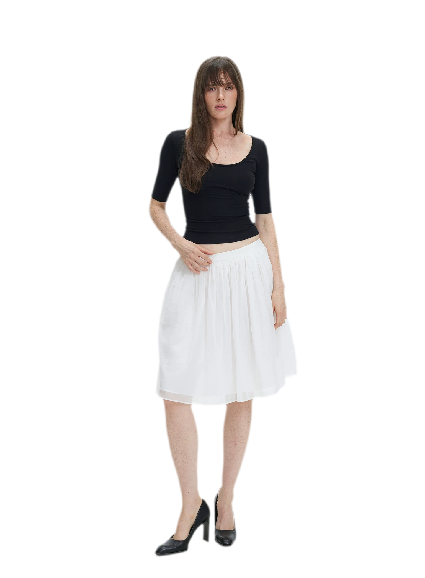 Soft U-Neck Slim-Fit T-Shirt