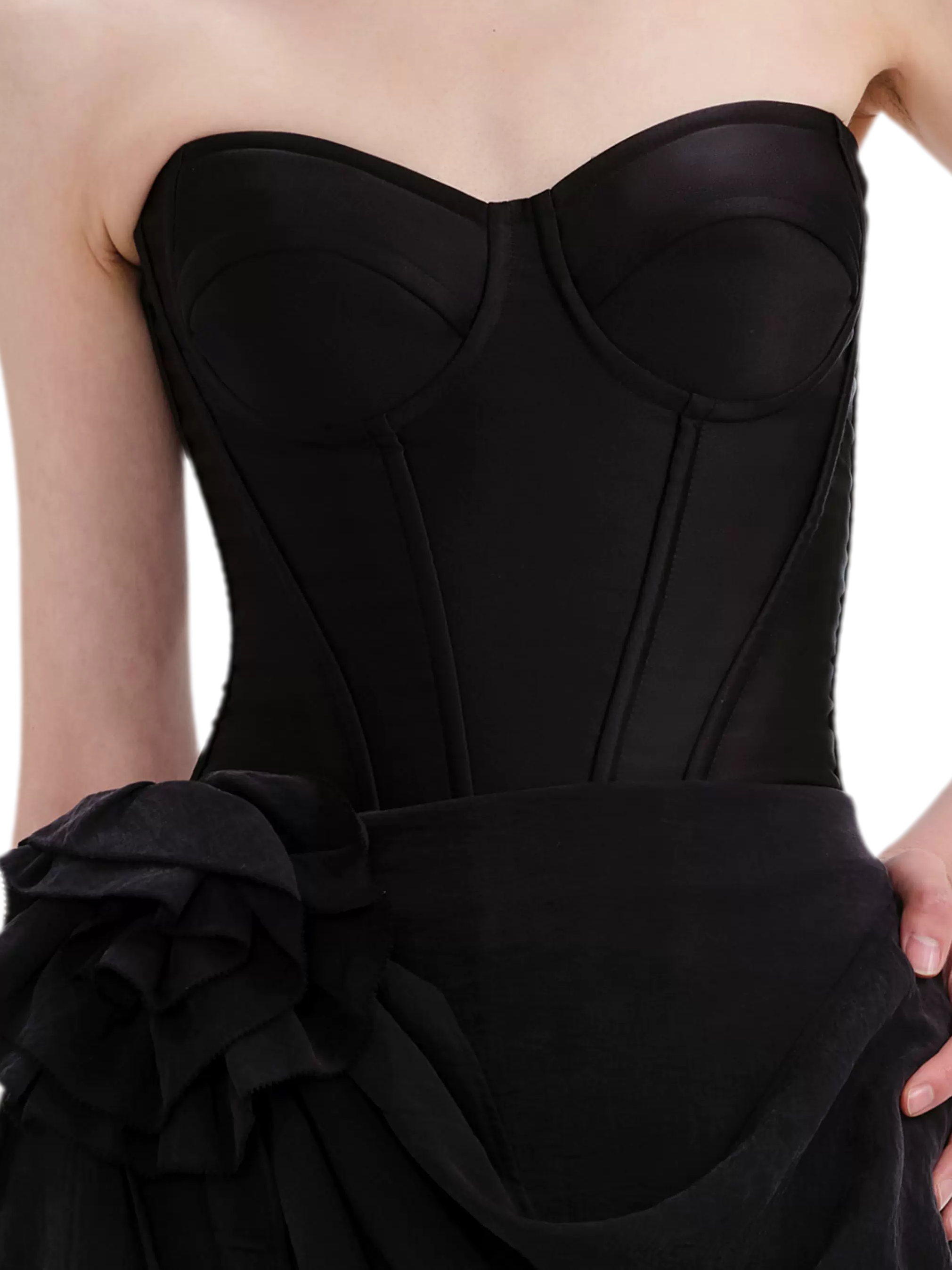 Velvet Bow Satin Corset