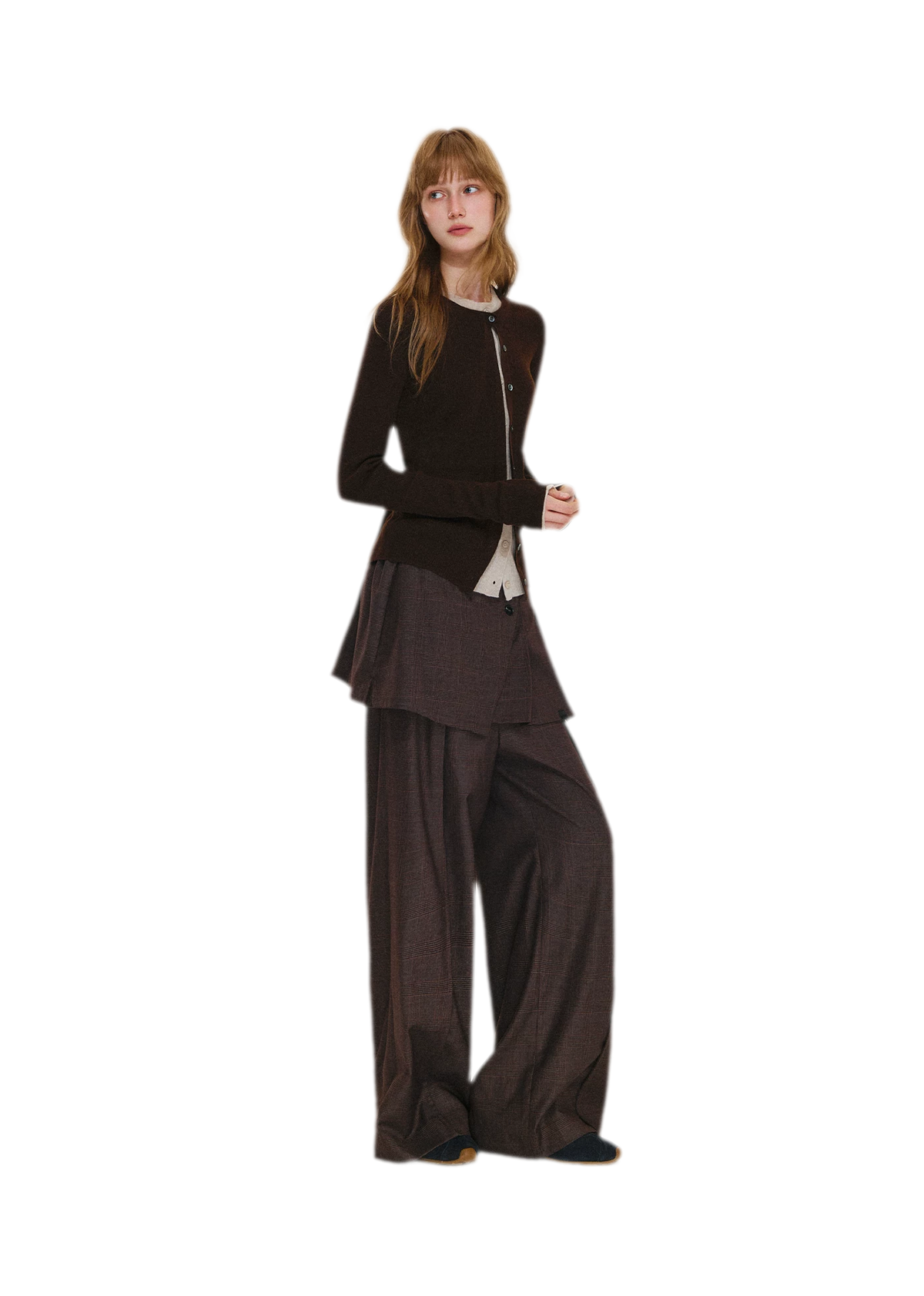 Abnehmbare Lagen-Hose mit weitem Bein