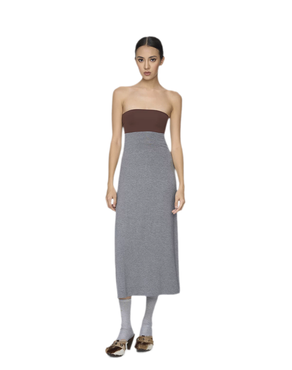 Imported Brushed Bustier Top
