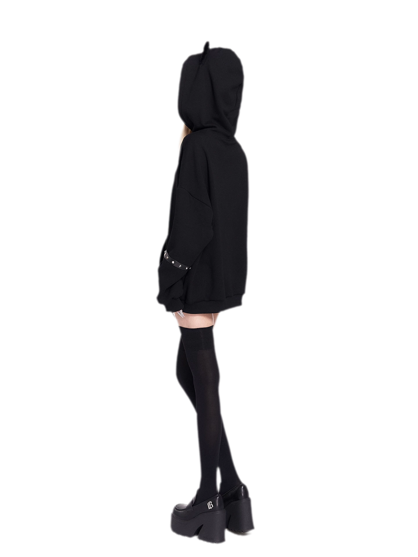 Stretch Velvet Thigh-High Socks