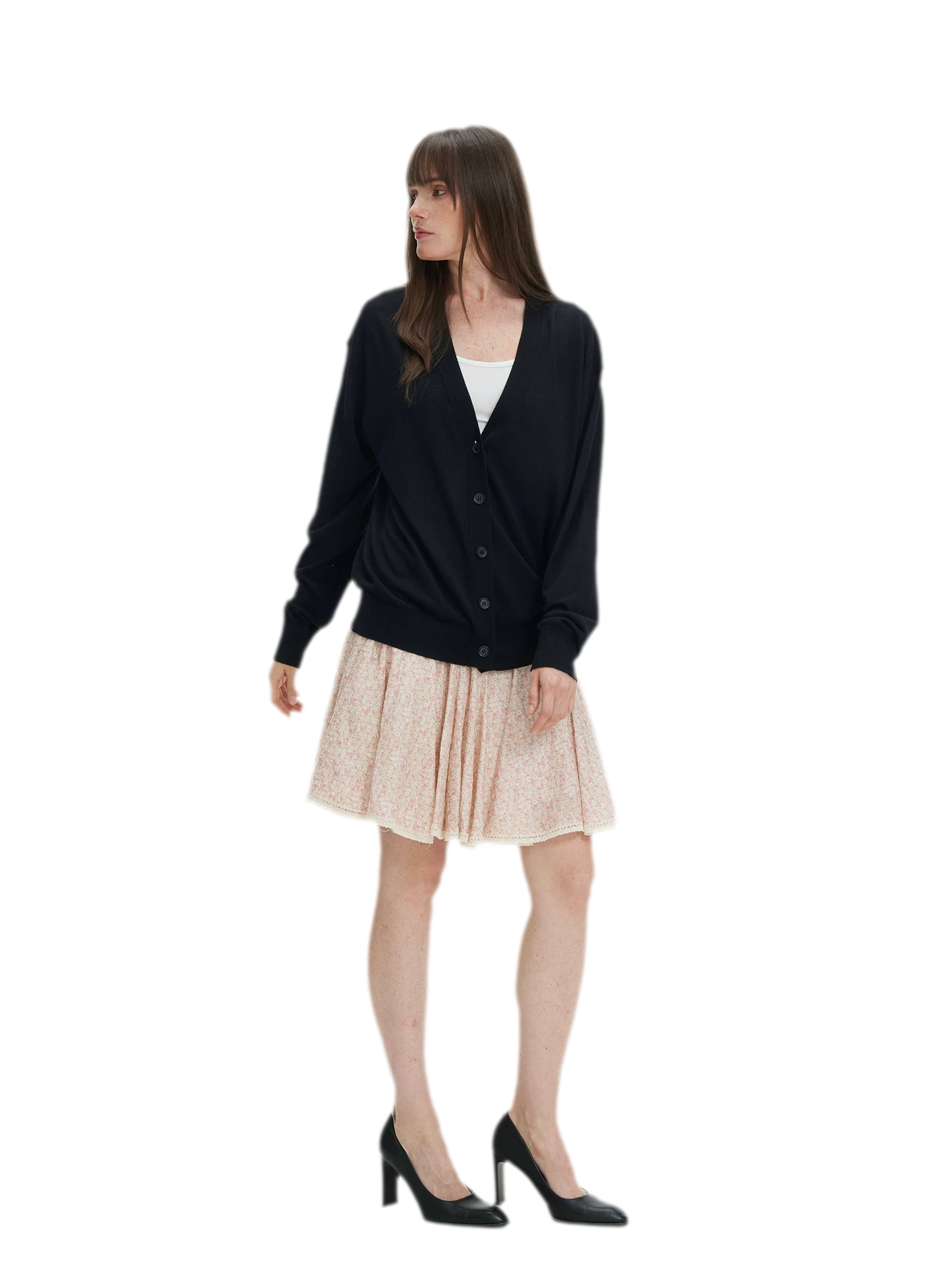 Floral Lace Midi Skirt