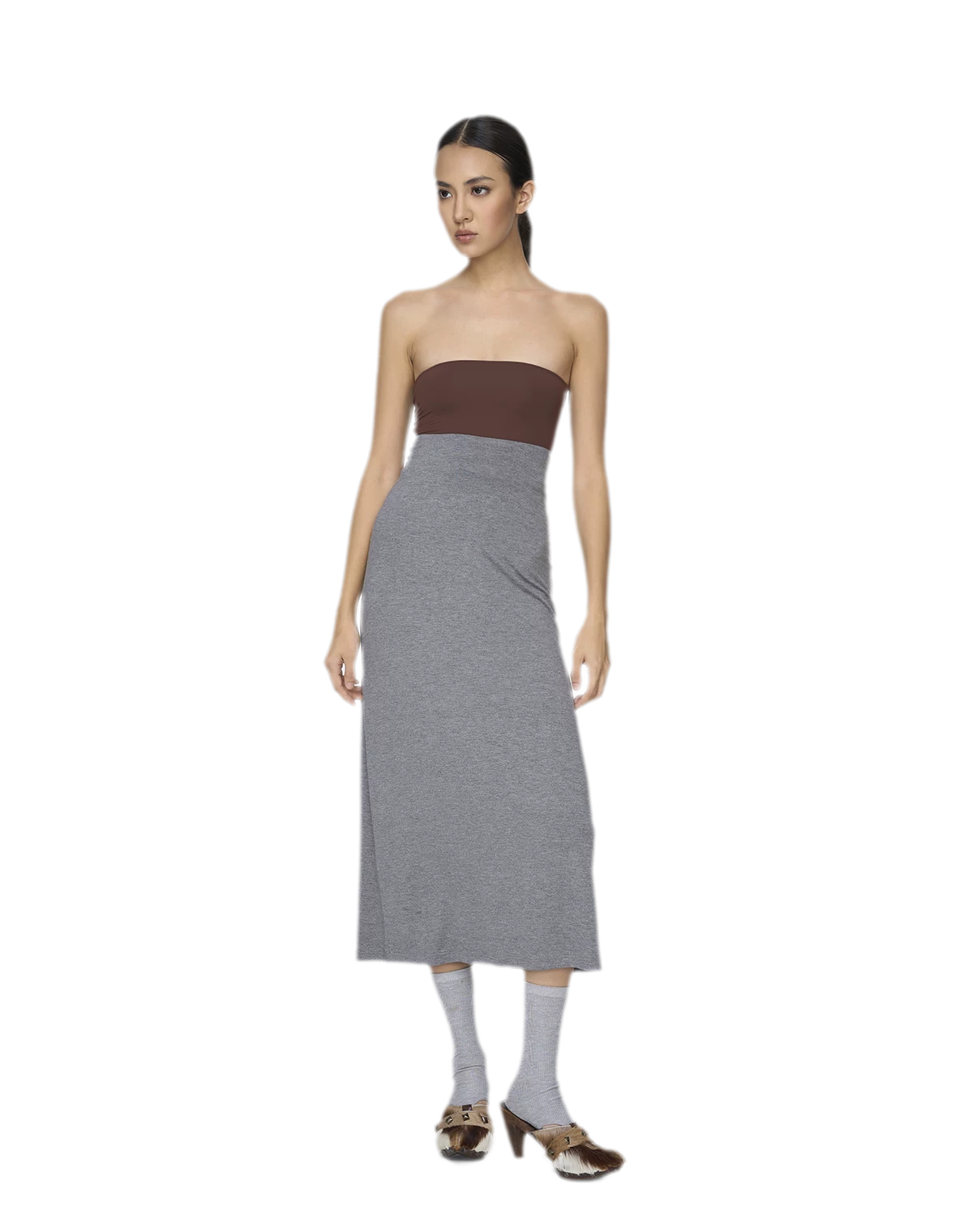 Imported Brushed Bustier Top