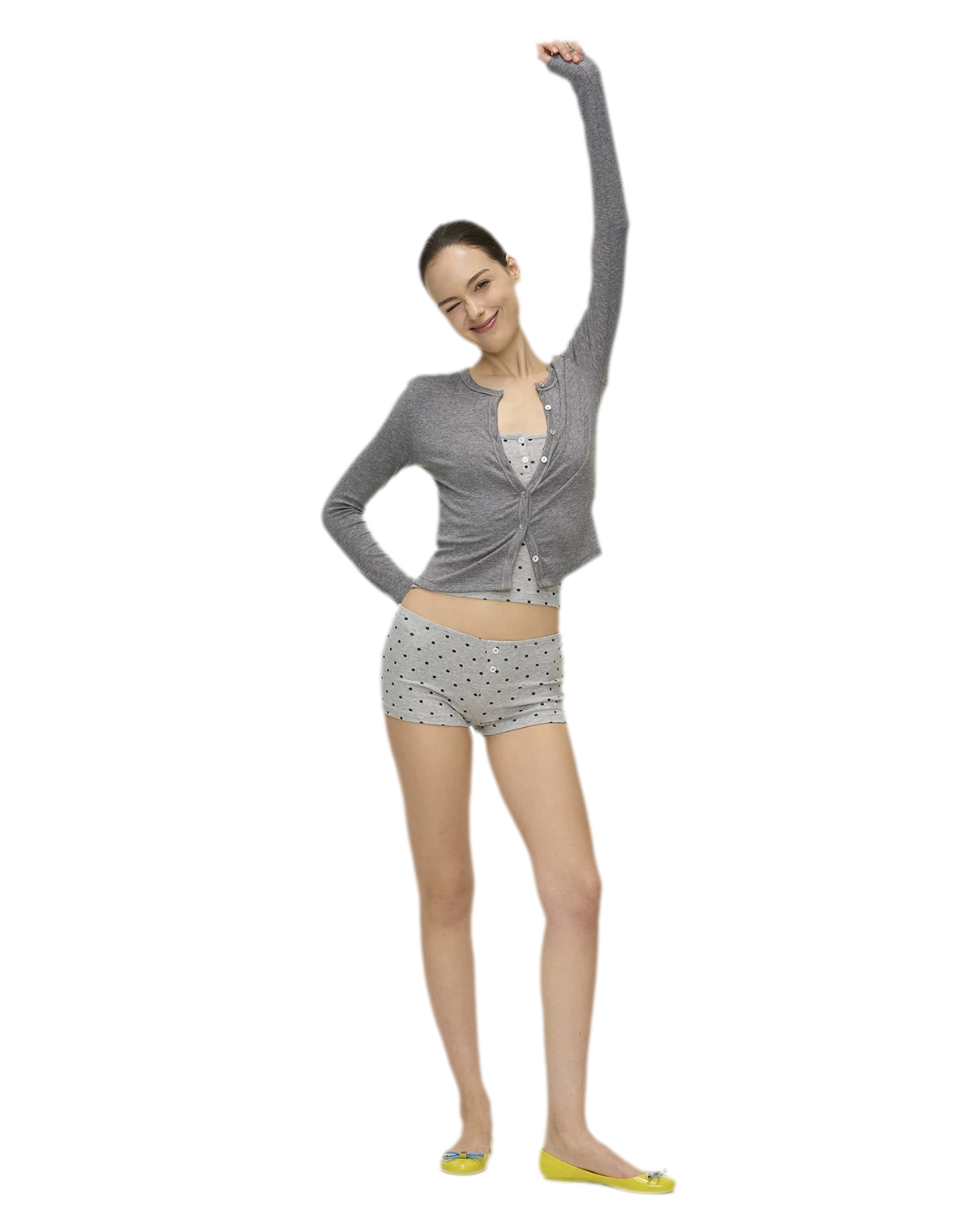 Polka Dot Embroidered Set