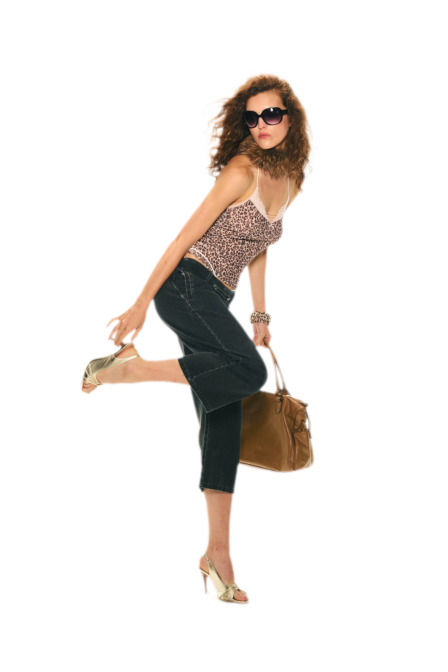 Retro Leopard Print Lace Camisole