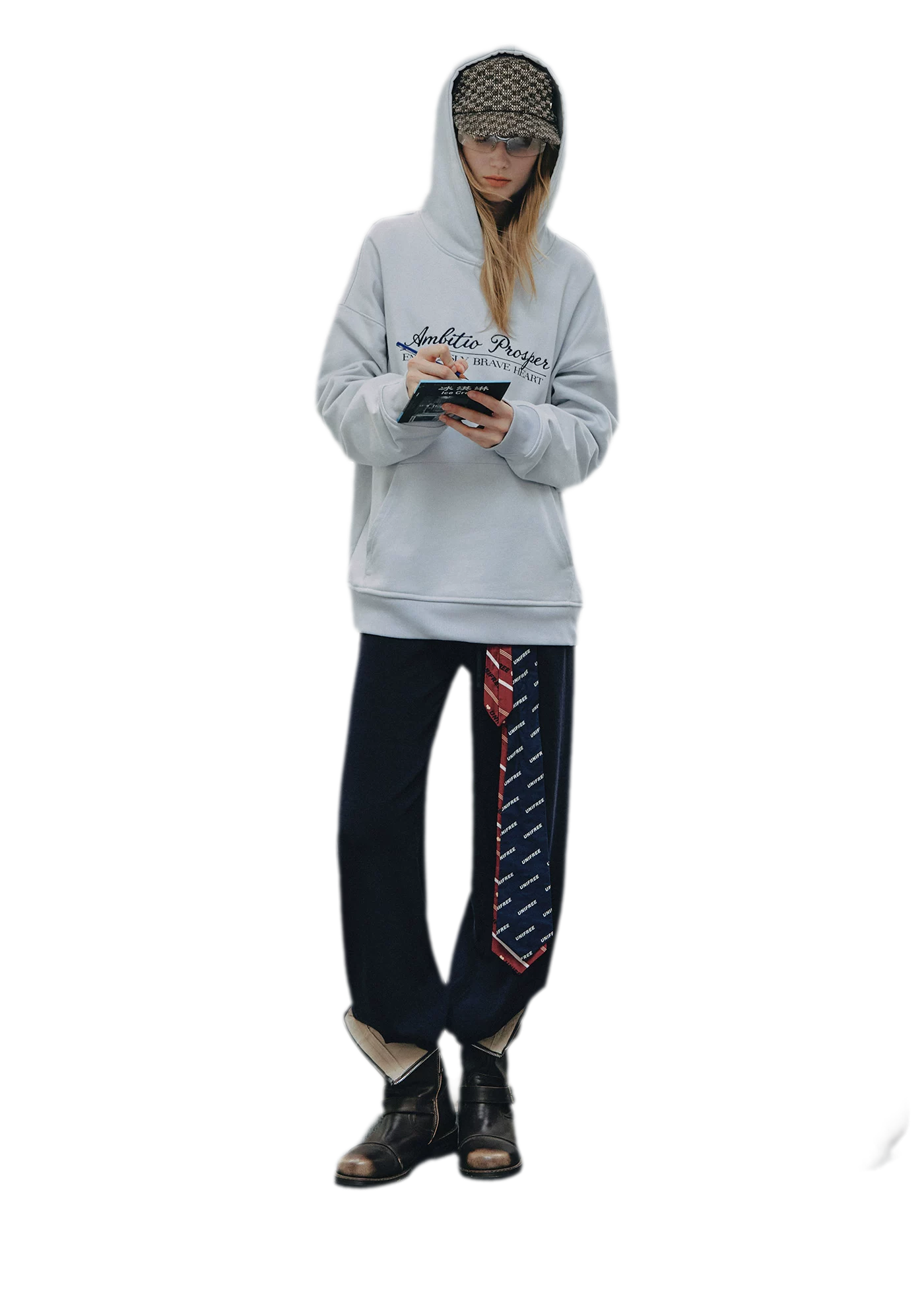 Embroidered Cotton Hooded Sweatshirt