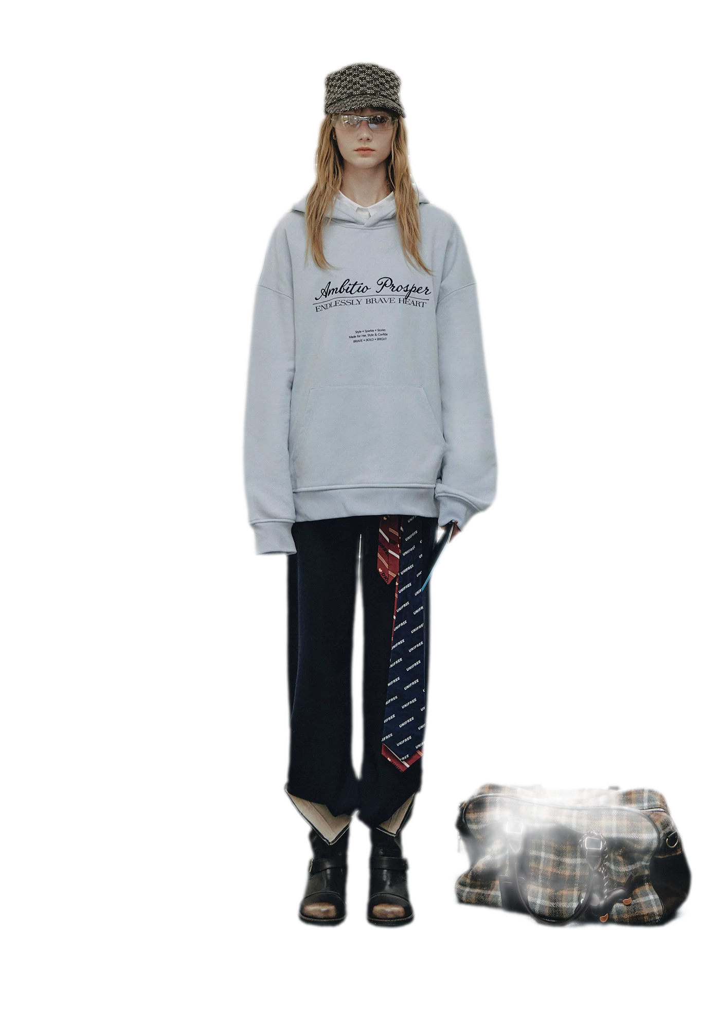 Embroidered Cotton Hooded Sweatshirt