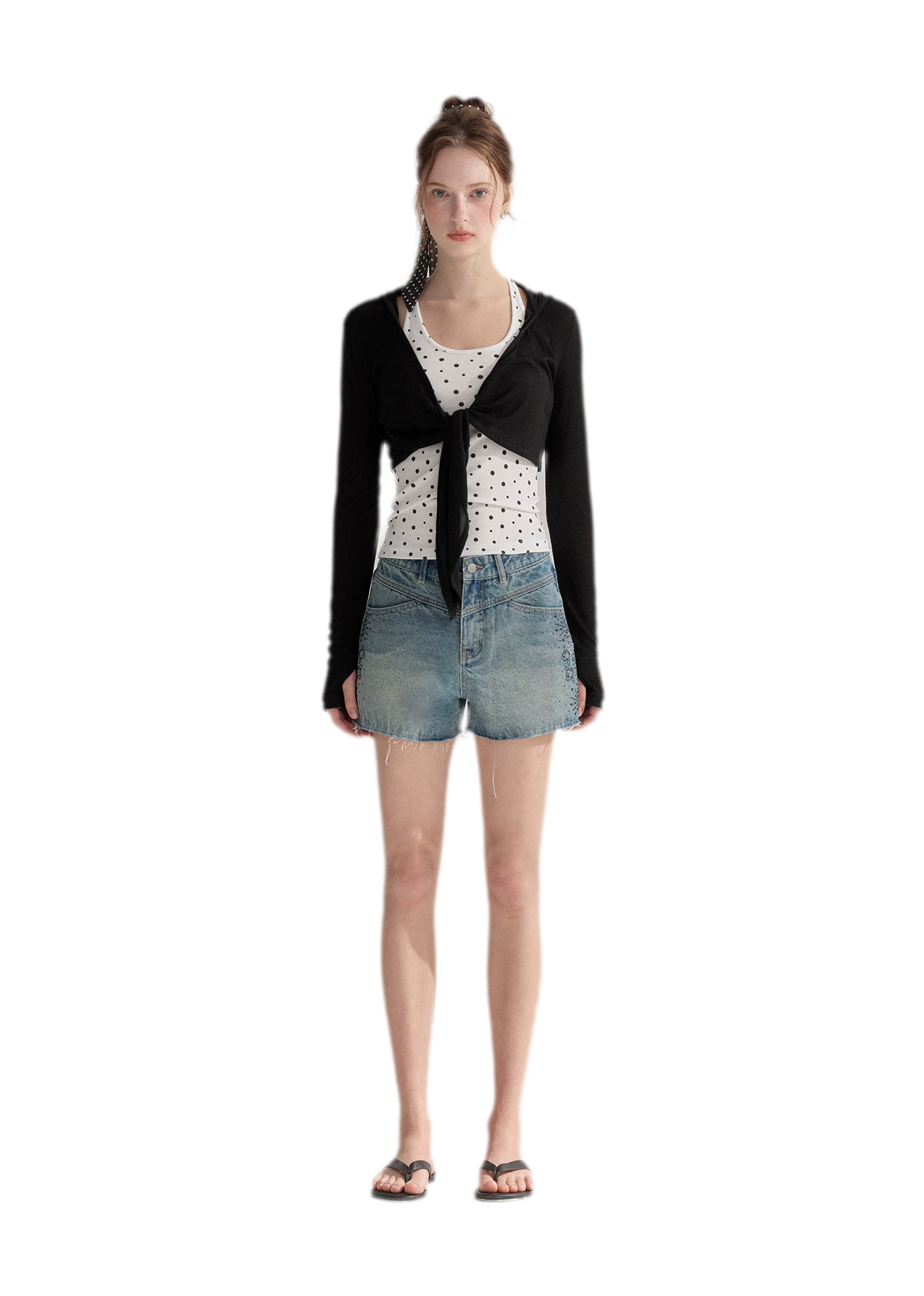 Tie Front Shrug Tank