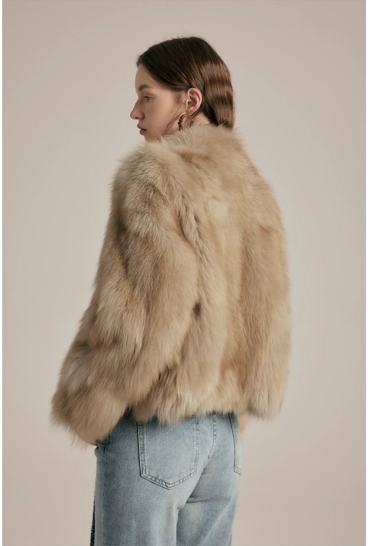 Gradient Fox Fur Jacket