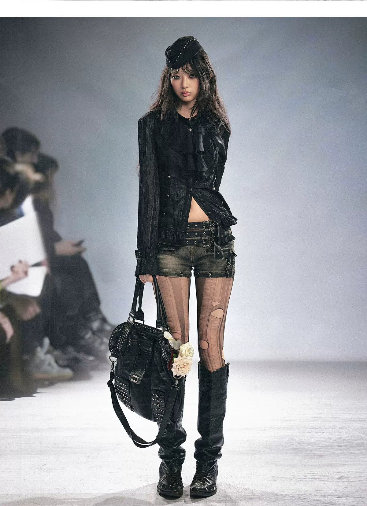 Gothic Ruffled Chiffon Shirt