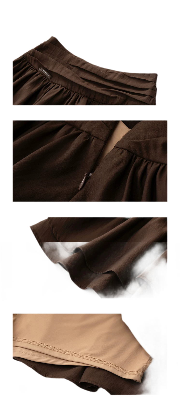 Pleated Ruffle A-Line Skirt