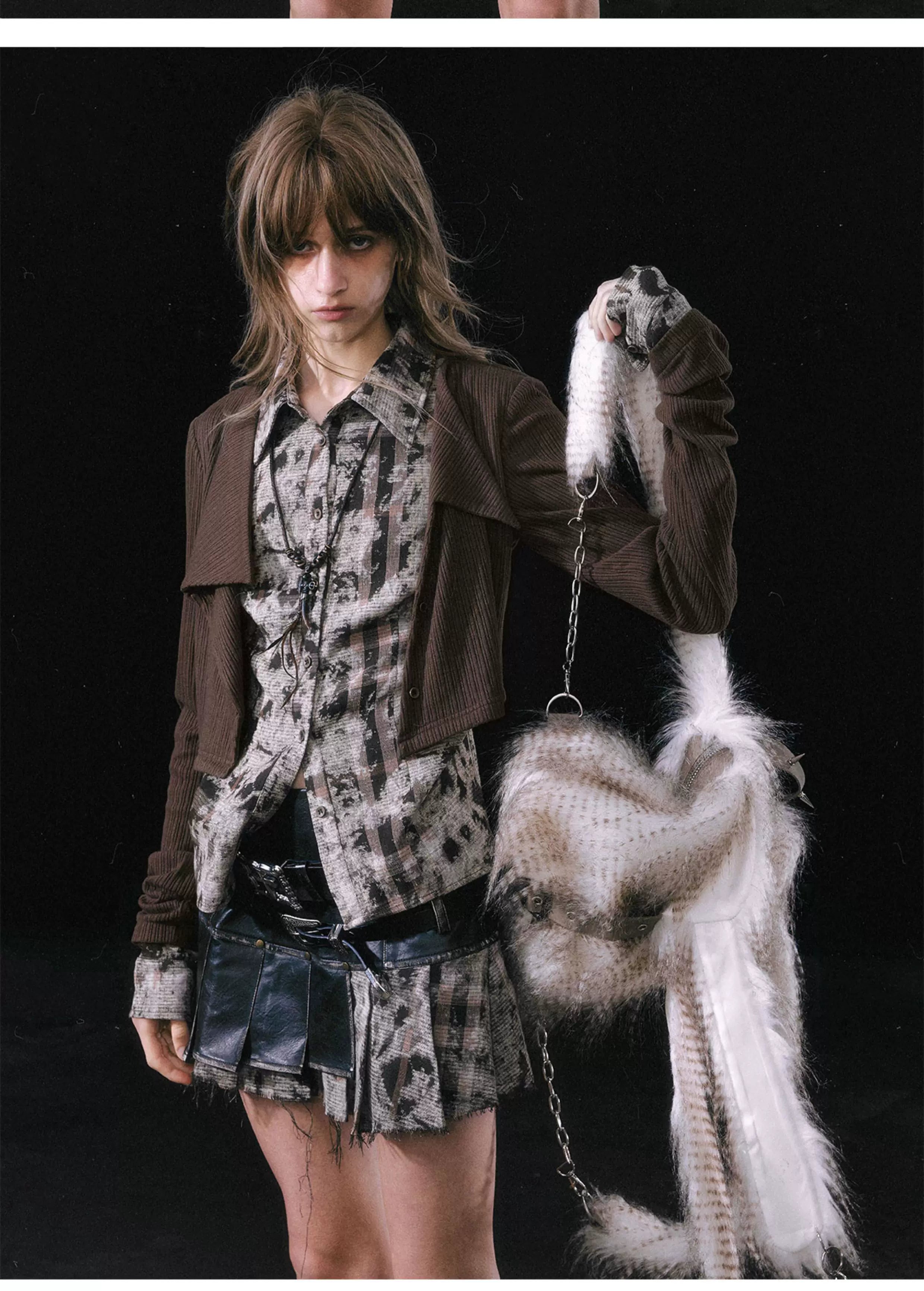 Faux Layered Patchwork Shirt
