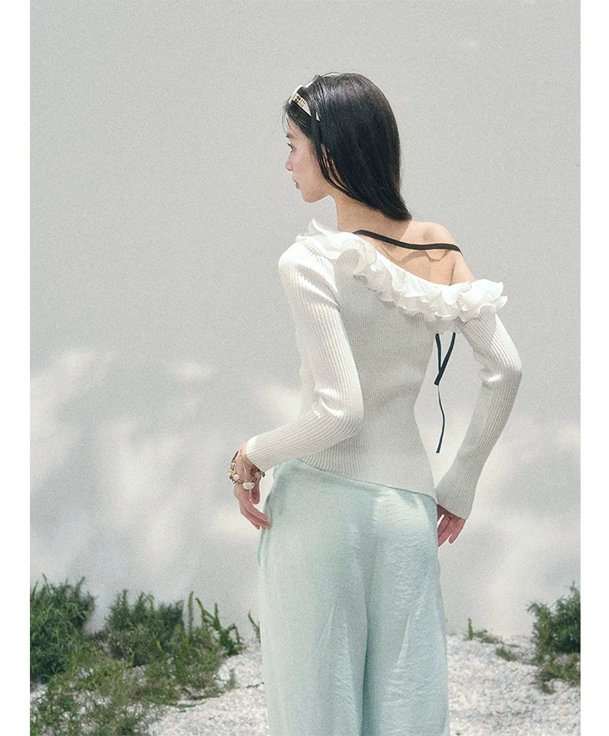 Wide-Leg Embroidered Pants