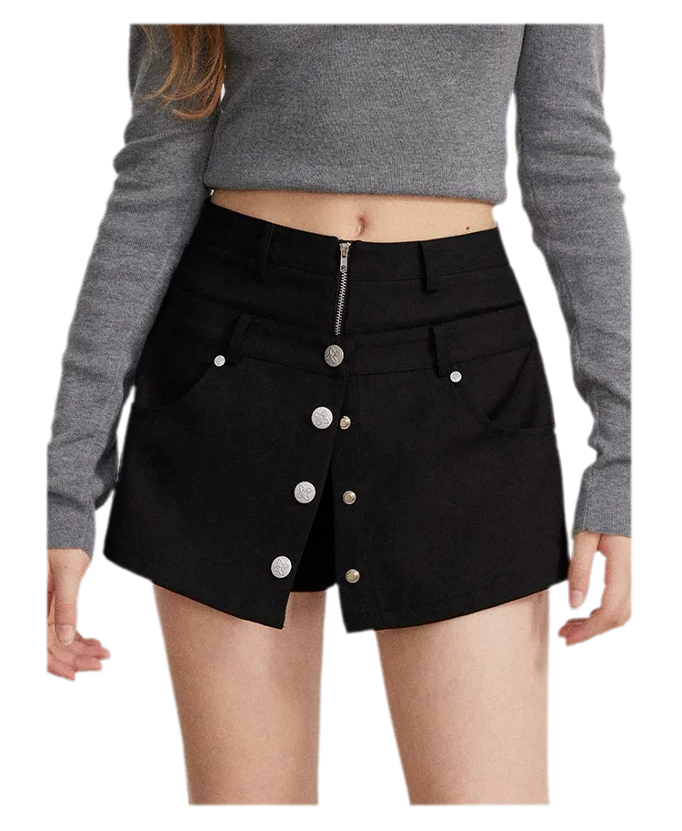 Double-Waist Convertible A-Line Skort
