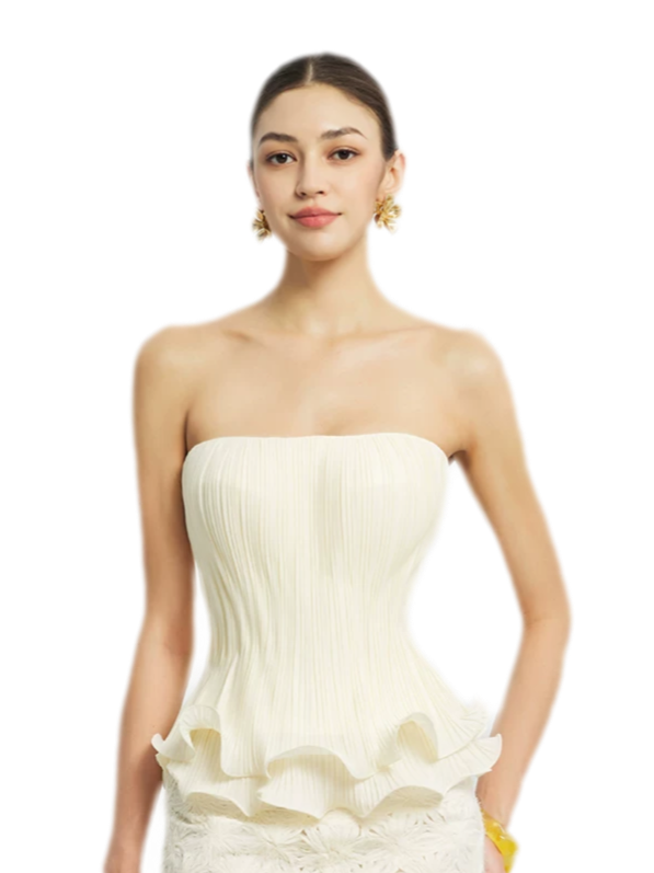 Cloud Pleated Corset Top