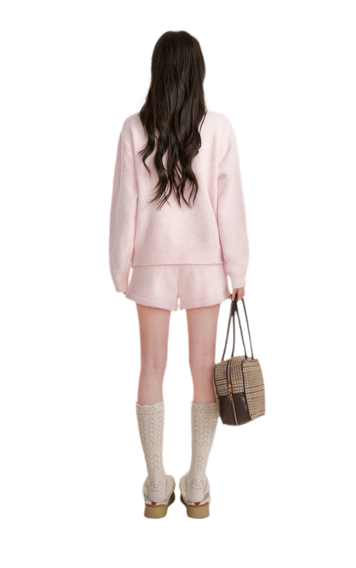 Wool Blend Collared Knit Set